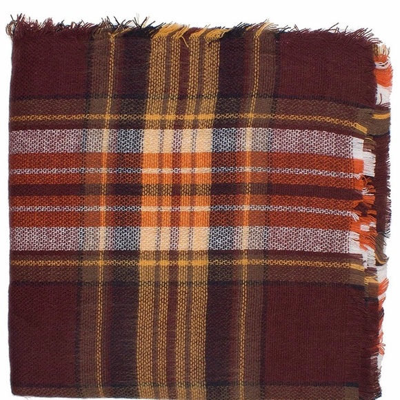 Classic Plaid Blanket Oversized Cozy Scarf - Picture 7 of 7